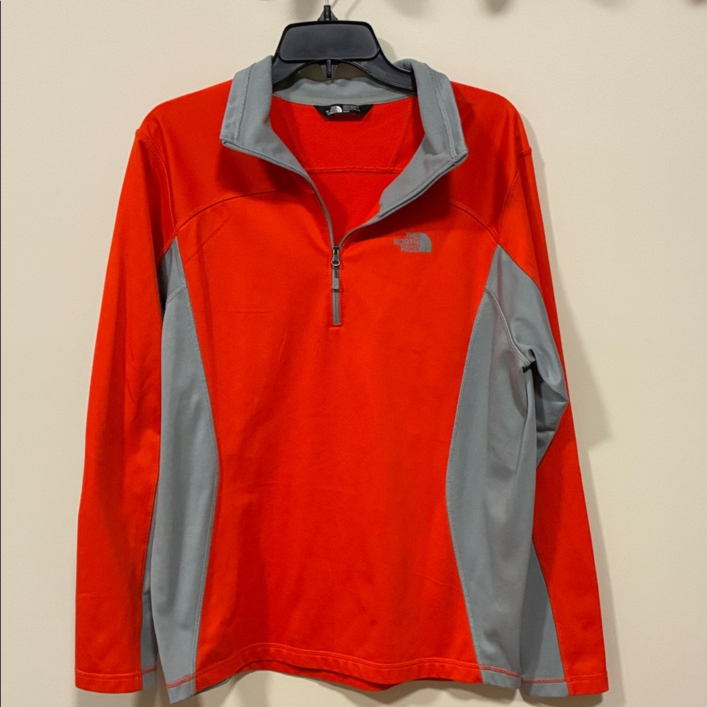 The North Face Men's Zip-Up in orange and Gray
